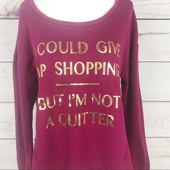 Decree Maroon & Gold Shopping Addict Sweater L - Picture 4 of 8